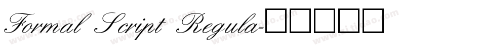 Formal Script Regula字体转换